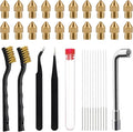 Ender 3 Nozzles 0.4MM,20Pcs 3D Printer Brass Hotend Nozzles with 16Pcs 3D Printer Nozzle Cleaning Kit,3D Printer Toos for Creality Mk8 Ender 3/Ender 3 Pro Upgrades/Ender 3 V2,3D Printer Accessories