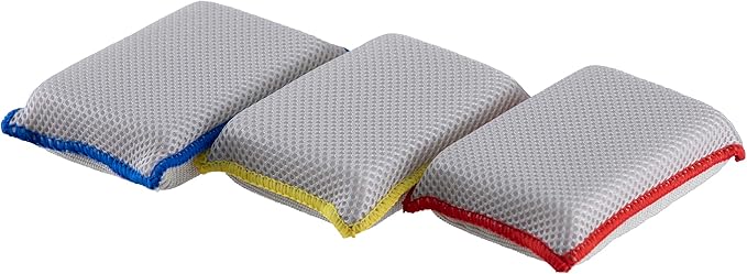 Microfiber Sponges for Dishes Kitchen Sponges Non-Scratch Sponge Dish Scrubber Heavy Duty Household Cleaning Sponges Multi-Purpose Cleaning Supplies Dish Sponge Kitchen Sponges Pack of 6