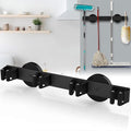 Magnetic Mop Broom Holder, Strong Non Slip Magnetic Broom Mop Hanger, Heavy Duty Magnetic Hooks For Hanging Shovel Rake Tools, Wall Mounted Utility Storage Magnet Rack 4 Rack