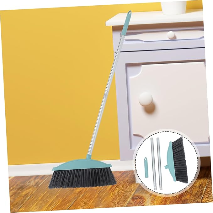 Heavy Duty Floor Cleaning Broom for Use Patio Sweeper with Handle for Efficient Cleaning for Household Pet Hair Removal