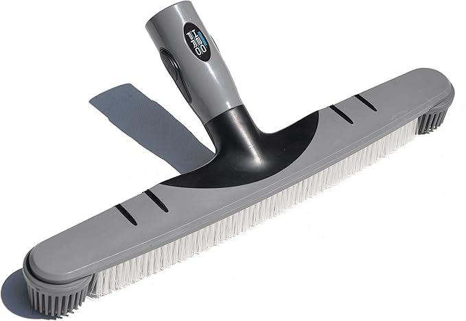 SWIMLINE HYDROTOOLS Pool Brush Head for Inground & Above Ground Pools | EZ Clip Compatible, Heavy-Duty Coverage | 18-Inch H2O Pro Design with Angled Bristles & Rubber Hybrid