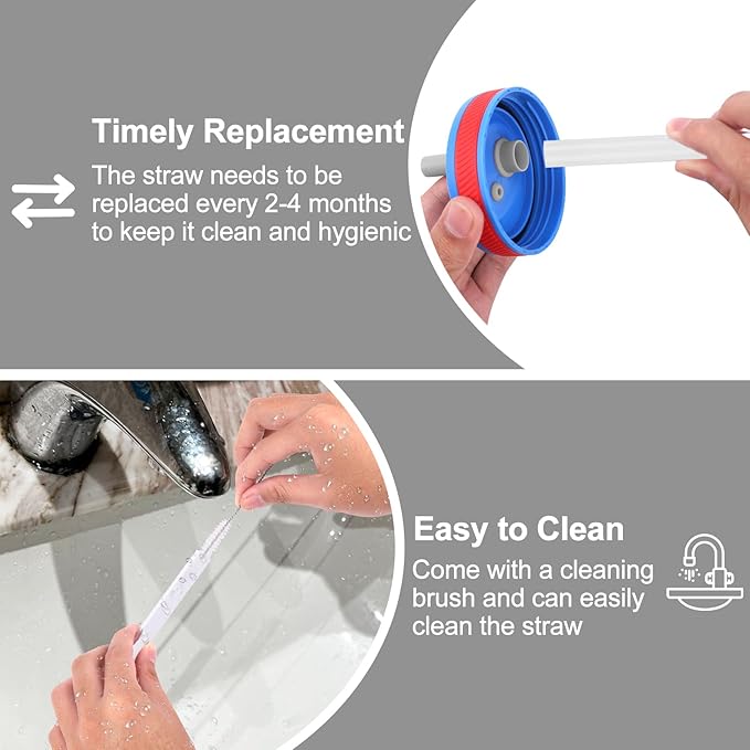 XANGNIER Replacement Straws and Bite Valve Compatible with Zak Designs Kelso 15 oz Tumbler Water Bottle,4 Pcs Reusable Silicone Straws with Cleaning Brush for Zak Designs Kelso 12 oz Cups,Grey