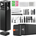 2026 Upgrade Phone Cleaning Kit 47PCS, iPhone Cleaning Kit, Airbuds AirPods Cleaning Kit, Keyboard, Charging Port Cleaner for Apple Lightning/Android USB-C - Includes Putty, Cloth & Wipes (Black)