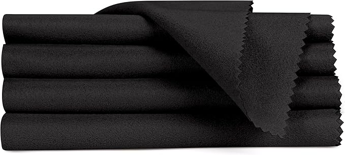 5PCS Gun Cleaning Cloth Rags12 x12 - Gun Cloth Microfiber Towel Lint Free Gun Cloth, Gun Cleaning Wipes Great for All Gun Firearm Cleaning Cleaner Protection,Professional (Black)