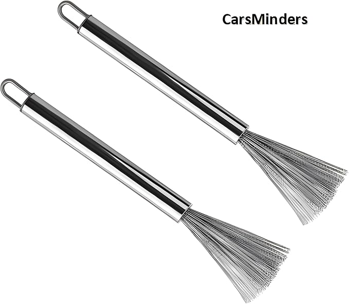 Stainless Steel Cleaning Brush Set, cookware Cleaning Brush, Pot Brush, Wire Brush, Kitchen Multi-Purpose Cleaning Tool, Suitable for Cleaning Grills, ovens, Sinks, pots, and Pans (2 Pieces)