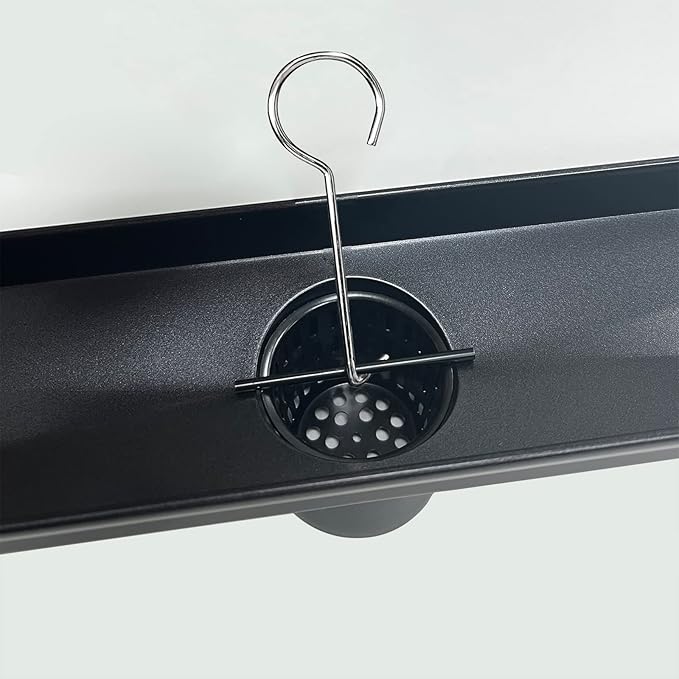 Neodrain Black Hair Catcher Shower Drain Hair and Debris Strainer only for Neodrain Shower Drain,Hair Trap, with Lifting Hook, Black
