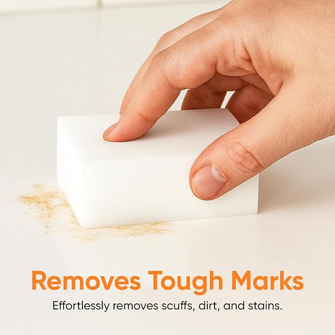 Superio Miracle Eraser Sponges - 6 Count - Effective Cleaning for Kitchen, Bathroom, Walls & More
