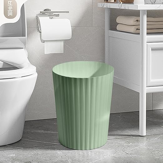 Versatile 2 Gallon Plastic Trash Can - The Compact Bin for Bathroom, Kitchen, or Home Office - Green