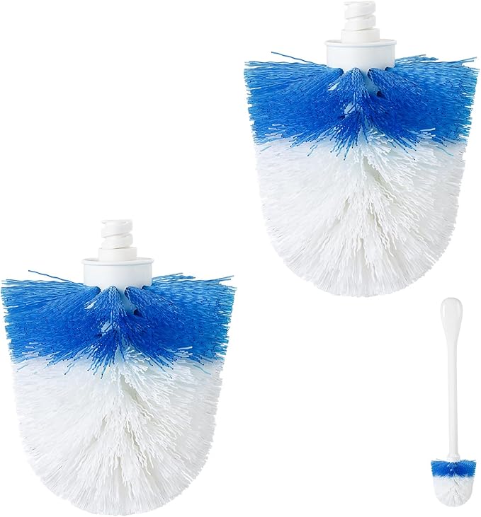 2 Pack Toilet Brush Replacement Head Compatible with OXO Good Grips Toilet Brush, Toilet Brush Refills for OXO Toilet Brush Only, Plastic Toilet Brush Head & Nylon Material