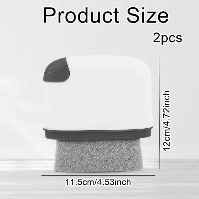 2pcs 2-in-1 Groove Cleaning Brush, 2025 Upgraded Crack Cleaner Tool Handheld Grout Brush for Window Tracks Sliding Doors Sills Tile Lines (Dark Gray)