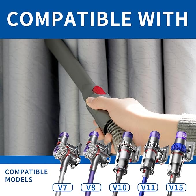 Attachment Kit - Extension Hose and Crevice Tool for Cordless Vacuum Cleaner Dyson G5 GEN5 V15 V12 V11 V10 V7 V8 Absolute Animal Motorhead Trigger Model