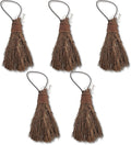 Highly Scented Pine & Balsam Mini Brooms - 3 Inch Rustic Heather Brooms with Rope Loop for Easy Hanging - Farmhouse Kitchen Accent, Witchy Halloween Décor, Cozy Holiday Home Decoration - 5 Pack