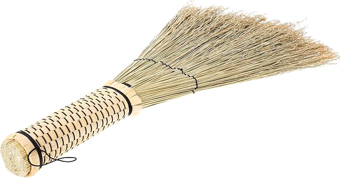 Toyvian Handmade Woven Straw Broom Small Cleaning Broom 26cm Mini Corn for Indoor Sweeping Bedroom Sofa Carpet Cleaning Accessory