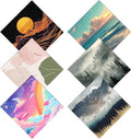 6 PCS Glasses Cleaning Cloth Eyeglass Lens Cleaning Cloth Eyeglasses Wipes Microfiber Reusable Soft for Phone Screens Camera Unisex Women Girls Cute Aesthetic (6.3"x6.3")-Forest Cloud