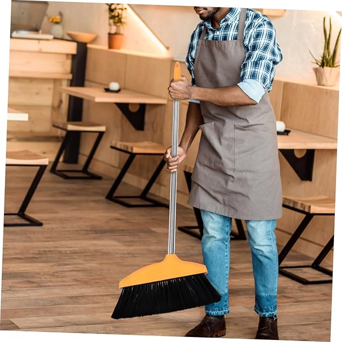Cabilock Soft Bristle Indoor Outdoor Cleaning Broom with Metal Handle Efficient Dust Hair Sweeping Tool for Home Kitchen Office Wide Angle Design for Quick Cleanup