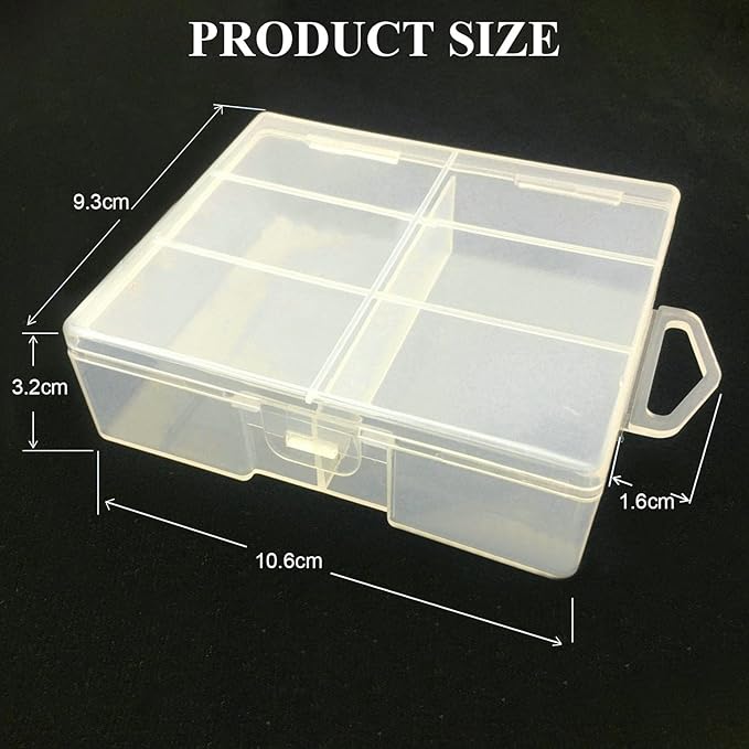 Heyiarbeit 24 x AA Battery Storage Case Holder Organizer Box Transparent