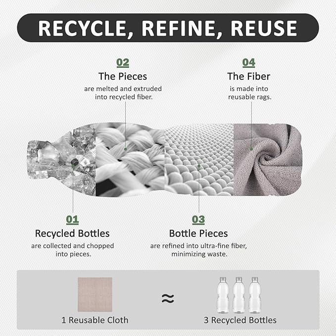 YoulerTex Reusable Cleaning Cloths Microfiber Towel: 50 Pack Washable Tear Away Cleaning Towels Roll - 12× 12 Absorbent Rags Drying Dishcloths for Kitchen House Car (20, Brown Cup Pattern)