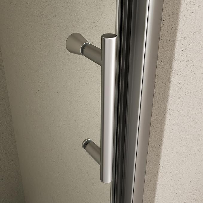 38-42" W x 71" H Pivot Swing Glass Shower Door,Pivot Frame Shower Door with 1/4"(6mm) Clear SGCC Tempered Glass,Chrome Finish Shower Doors,Reversible Installation