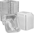 GUSTO [1 lb - 100 Count Disposable Aluminum Foil Pans with Clear Dome Lids, 5x4 Takeout Pans – Great for Baking, Cooking, Storage, and Freezing (Formerly Comfy Package)