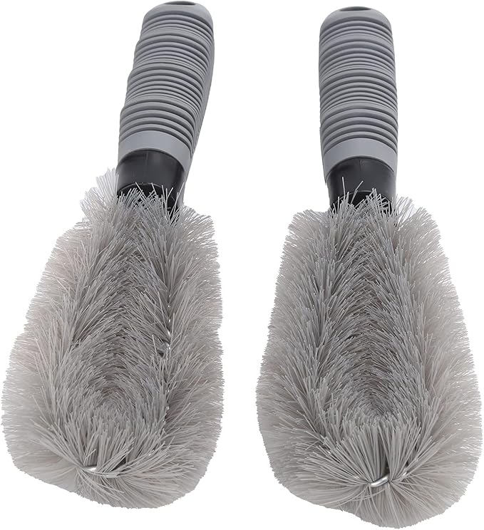 10.2in Wheel Hub Brush Ergonomic Handle Cleaning Tool Car Wheel Cleaning Brush Tire Rim Scrub Brush Cleaner Tire for Nozzle Engine Compartment