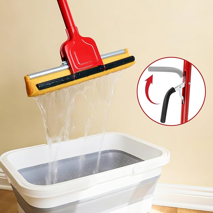 2 Pack of Replaceable Pop Up Cellulose Sponge Mop Heads,Size:12.8 Inch(only 2 mop Heads not Include Handle)