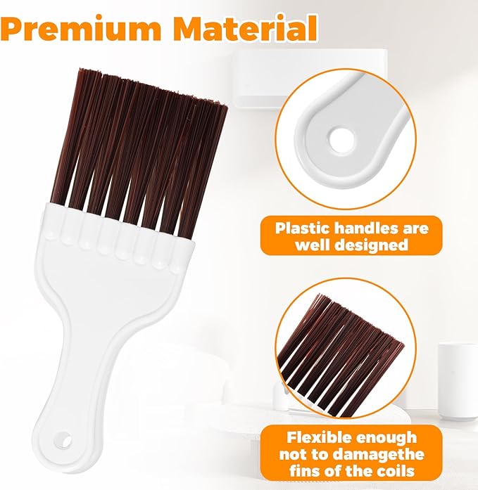 4Pcs Air Conditioner Fin Cleaning Brush Double Sided AC Coil Cleaner Efficient Conditioning Condenser Blade Tool for Home