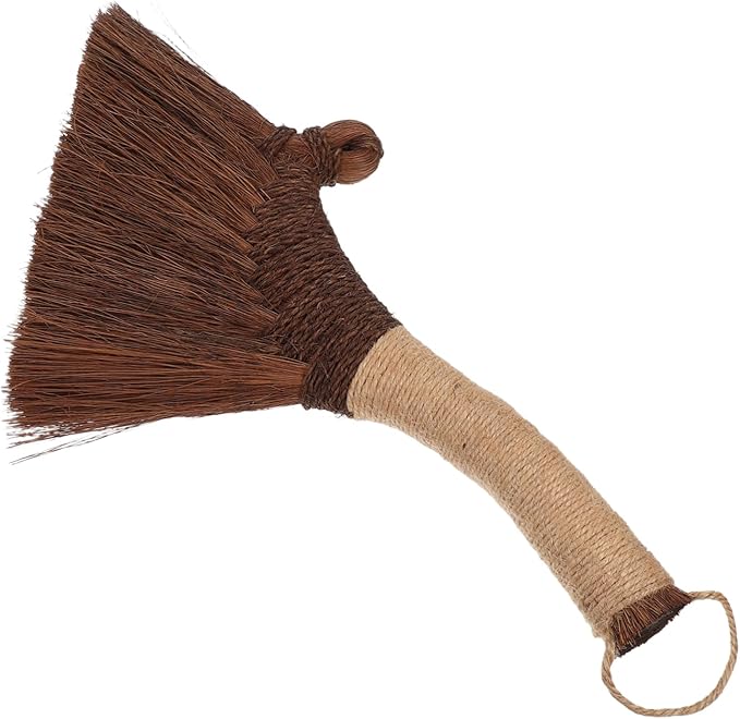 ABOOFAN Mini Desktop Broom Soft Bristle Hand Whisk Broom for Indoor Cleaning Small Duster Brush Hardwood Safe
