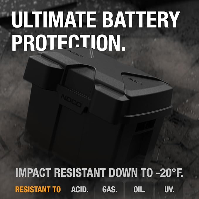 NOCO Snap-Top BGU1 Battery Box, Group U1 12V Battery Box for Lawn and Garden, Generators, Gate Openers and Equipment