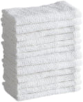 100% Cotton Washcloth Set – Soft, Absorbent Face Towels for Bathroom & Gym Use – Durable, Reusable, Machine Washable Wash Cloths - White Color, 12x12 Inches, Pack of 12