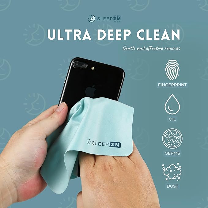 7 Pack Special Blue Light Glasses Microfiber Cleaning Cloths - Safe and Effective Cleans Lenses, Screens, Cameras, Eyeglasses, Cell Phone, LCD TV Screens and More (6X7)