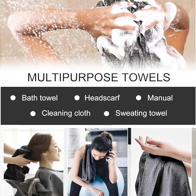 Shiny Microfiber Wipes Bath Shower Cleaning Cloths, 23.62 X 15.75 Inches, Super Absorbent Microfiber Bath Drying Towels, for Bathroom, Car and Home Toilet (1pcs)