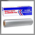 Aluminum Foil Wrap Roll 12 in x 1000 ft Heavy Duty Commercial and Home Use for Food, BBQ, Grilling, Cooking, Baking, Roasting, Party (12 in x 1000 ft, 1 Pack)
