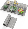 Dayacoco Stone Drying Mat for Kitchen Counter, Large Quick Dry Stone Mat, Collapsible Diatomaceous Earth Mats for Dishes Bottles Cups, Fits Any Countertop,23"×15.3",Dark Gray