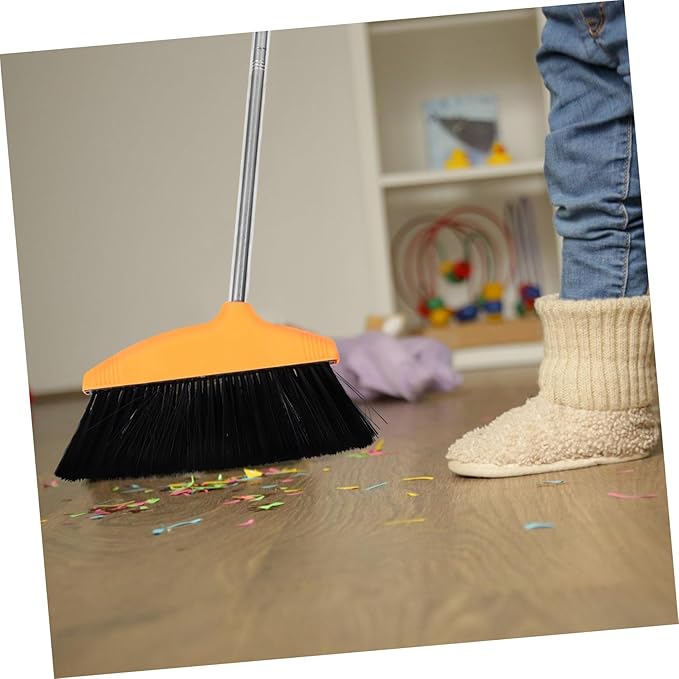 Cabilock Wide Angle Broom with Soft Bristles Efficient Household for Indoor Dust and Hair Removal for Home Maintenance and Quick