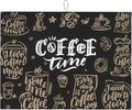 Coffee Time Dish Drying Mat 18x24 Inch, Microfiber Absorbent Fast Dry Mat Large Dish Mat Drying Kitchen Mat, Kitchen Drying Pad for Kitchen Counter Coffee Bar Decor Gifts
