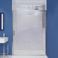 ANZZI 72 x 60 inch Framed Shower Door in Brushed Nickel, Halberd Water Repellent Glass Shower Door with Seal Strip Parts, Easy Glide Rollers Sliding Shower Door, SD-AZ052-02BN