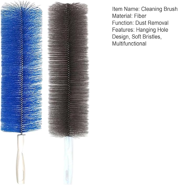 2PC Fan Cleaner for Box Fan Soft Bristles Bendable Fan Cleaner Brush Cobweb Corner Brush Reusable Dirt Remover for Stand Fan Air Conditioning Home Car Vents Curtain Box Fan Shutters Blue