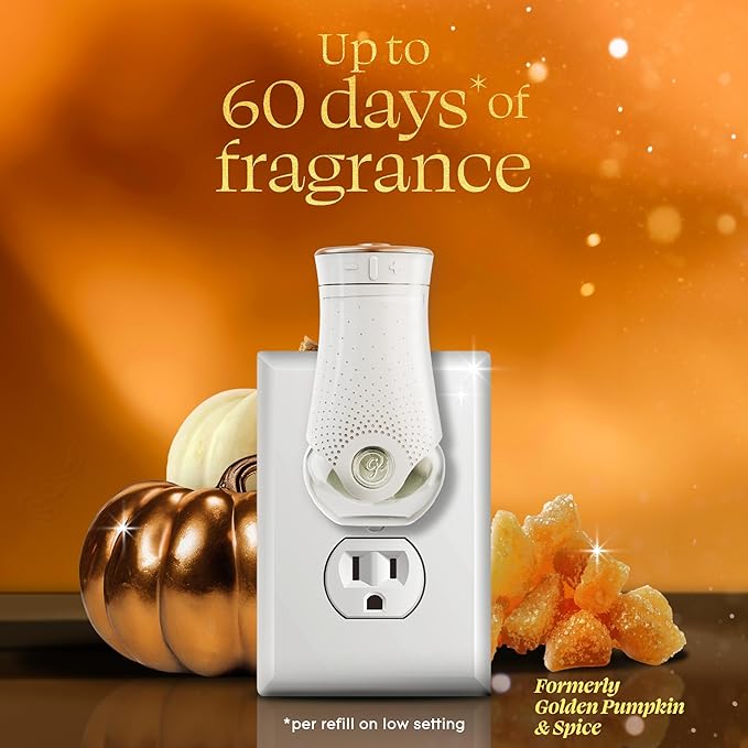 Glade PlugIns Refills Air Freshener, Pumpkin & Ginger, Scented and Essential Oils for Home and Bathroom, 0.67 Fl Oz,(Pack of 10)
