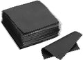 PATIKIL 3.15x3.15" Jewelry Cleaning Cloth, 100Pcs Individually Wrapped Double-Sided Microfiber Polishing Cloth for Silver Gold Brass Platinum Jewelry, Black