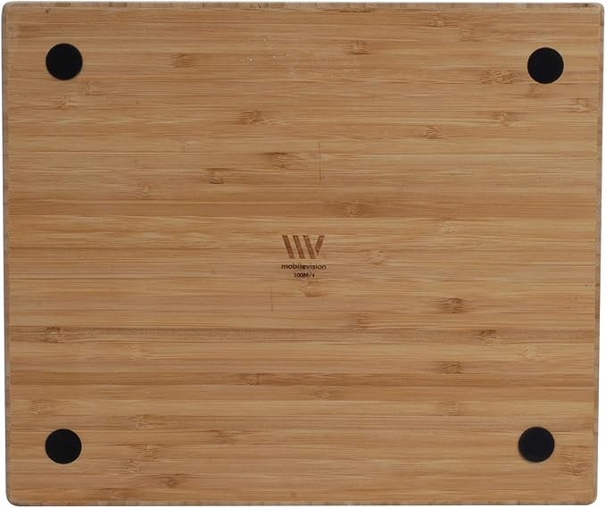 MobileVision Bamboo Multi-Purpose Caddy with Handle, 3 Sections, Sturdy Durable Carrier for Cleaning Supplies, Spray Bottles, Towels, Sponges and more