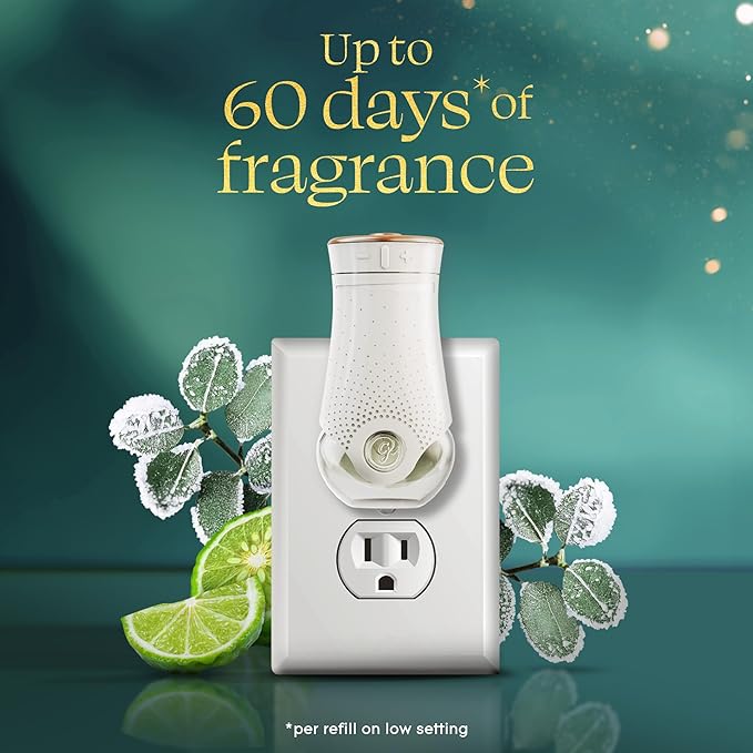 Glade PlugIns Refills Air Freshener,Bergamot & Eucalyptus,Scented and Essential Oils for Home and Bathroom,0.67 Fl Oz,(Pack of 10)