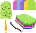 2026 New 360° Electrostatic Duster Refills - Washable & Reusable, High-Density Microfiber, Fits Most Standard Duster Handles, for Home Office Car High Adsorption Duster (1 Handle + 10 Refills)