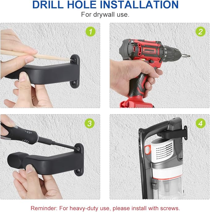 LANMU Wall Mount Holder Compatible with Shark IX141 IX141AMZ IZ377H IZ376H IZ387H IZ462H IZ163H IZ363HT IZ682H Pet Cordless Stick Vacuum, Handheld Vac CH951 and V10 V11 V12 V15 Vacuum Cleaner