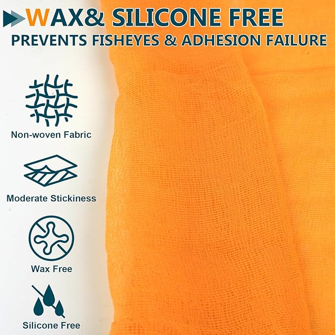 8 Pack Tack Cloths, 17.7" x 35.4" Premium Tack Rags for Woodworking & Automotive Painting - Wax & Silicone Free, Lint-Free Dust Removal for Sanding, Staining, Cleaning, and Surface Prep (8)