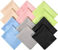 12Pack Assorted Colors Microfiber Cleaning Cloths,6x7in for Cleans Lenses, Glasses, Screens, Cameras, iPad, iPhone, Eyeglasses, Cell Phone, LCD TV Screens