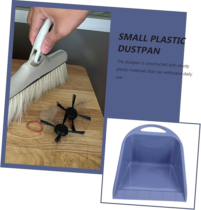 Portable Handheld Dust Pan for Home Cleaning Small Plastic Debris Collection Scoop Handle for Daily Use and Outdoor Cleanup