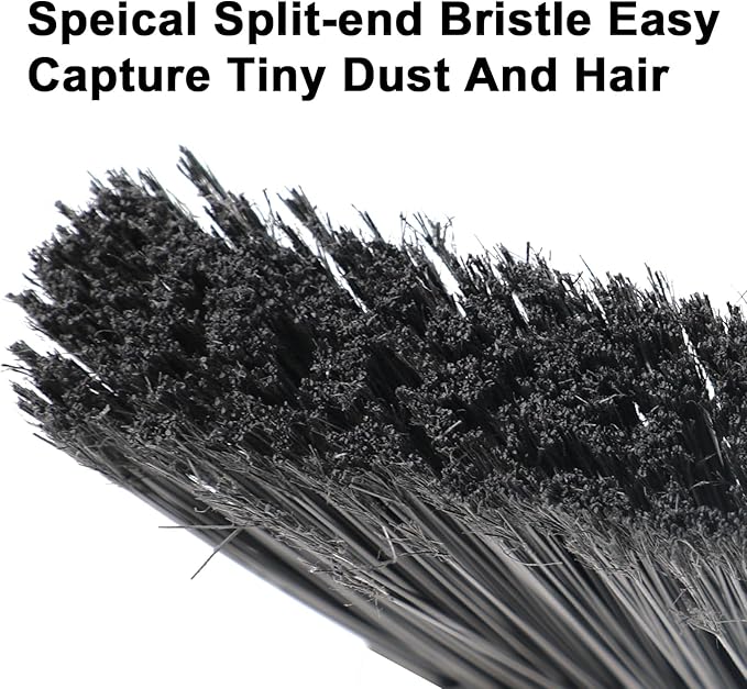 Heavy Duty Angle Broom 3 Pack - White Broom for Outdoor & Indoor, Garage, Driveway, Sidewalk, Kitchen & More, Long Handle