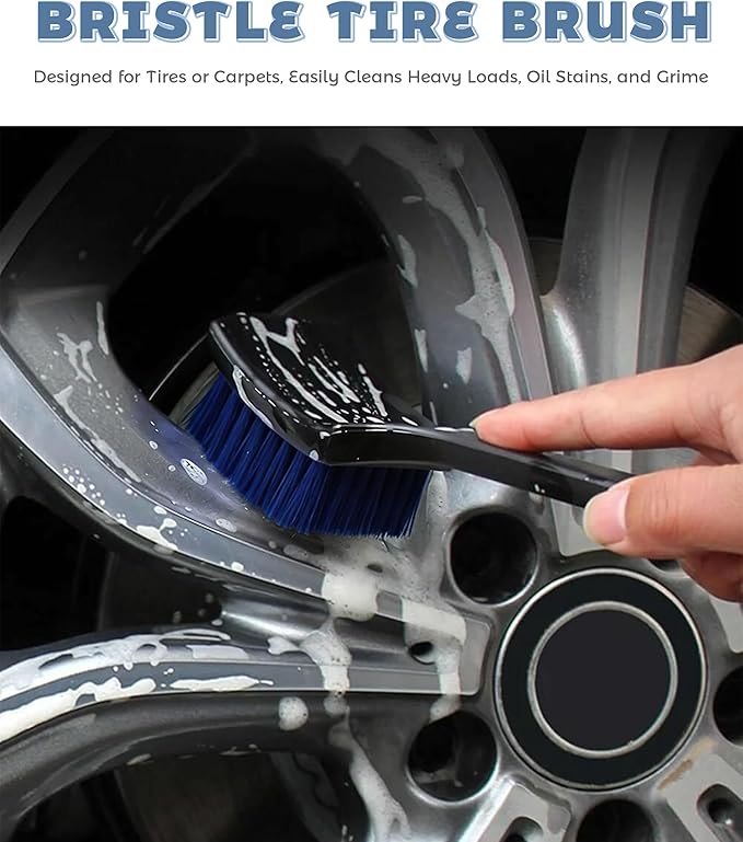 3PCS Wheel Brush,Car Accessories Wheel Rim Tire Cleaning Brush Set,Used to Clean Car Internal and External Body Surface,Suitable for Most Cars,Trucks,Motorcycles,SUVs,RVs,and More