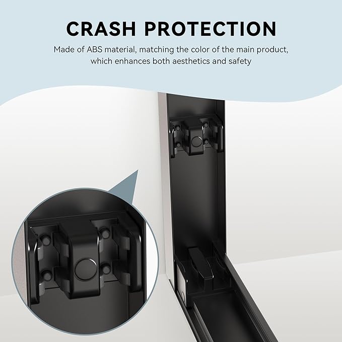 44-48" W x 72" H Bathroom Double Sliding Shower Door, Semi-Frameless Shower Glass Doors with 1/4" (6mm) Clear SGCC Tempered Glass and Stainless Steel Handles, Easy to Install, Matte Black