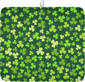 St. Patrick's Day Dish Drying Mat for Kitchen Counter,Irish Green Shamrocks Clover Leaves Drying Mat 16 x 18 Inch with Absorbent Reversible Microfiber Dish Drying Pad for Coffee Bar